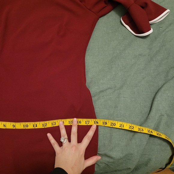 GUC Alexa Admore Red Dress with White Trim Size S - Picture 3 of 11